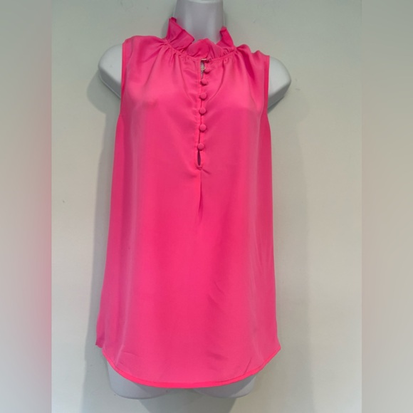 Lilly Pulitzer ⭐️SAMPLE⭐️ruffles Silk luxurious Top🔥RARE🔥 - Picture 14 of 14